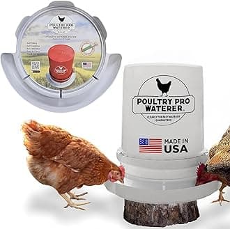 Poultry Pro Chicken Waterer - DIY Automatic Poultry Waterer 5 Gallon Bucket System for Poultry Coop, Hands Free Gravity Feeder for Chickens, Ducks, Pigeons & Small Birds - Fits All 5 Gallon Buckets