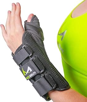BraceAbility Thumb & Wrist Spica Splint | De Quervain's Tenosynovitis Long  Stabilizer  Brace for Tendonitis, Arthritis & Sprains Forearm Support Cast (XS - Right Hand)