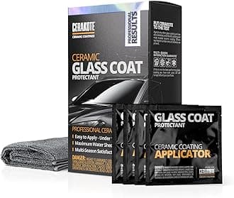 Ceramic Glass Coat Protectant - Hydrophobic Automotive Rain Repellant, Long-Lasting Visibility and Shine, Quick and Easy Application