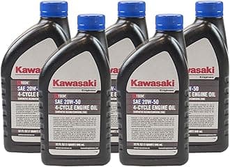 Pack of 5 Kawasaki 99969-6298 Genuine OEM K-Tech SAE 20W-50 4-Cycle Engine Oil