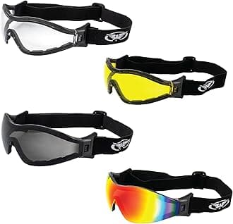 Global Vision Z-33 Foam Padded Anti-Fog Motorcycle ATV Riding Paintball Safety Skydiving Goggles