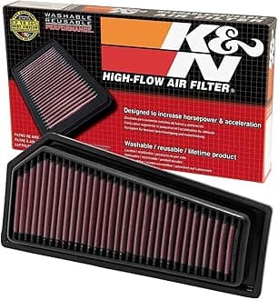 K&N Engine Air Filter: High Performance, Premium, Washable, Replacement Filter: Compatible with 2009-2015 Mercedes L4 (SLK200, SLK250, C180, C250, E200, E250), 33-2965