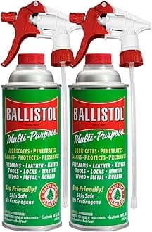 Ballistol Multi-Purpose Can Lubricant Cleaner Protectant 16 oz, 2 Pack with 2 Sprayers