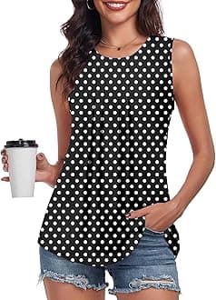 Bestbee Women's Sleeveless Chiffon Blouses Dressy Casual Tank Tops 2026 Summer Crew Neck Tunics Office Cute Work Shirts