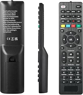 This universal TV remote is suitable for LED smart TVs from LG/Samsung/SONY/Philips/Panasonic/Sharp and other brands