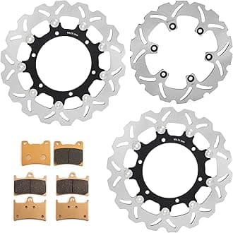 Front Rear Brake Disc Rotors Pads Kit for Yamaha YZF600R 1997-2007 Thunder Cat YZF1000R 96-01