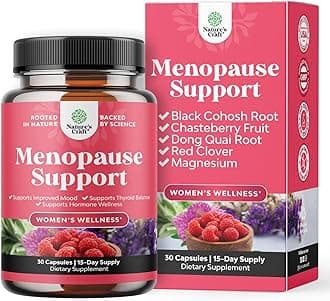 Complete Herbal Menopause Supplement for Women - Multibenefit Menopause Ease Hormone Balance for Women for Night Sweats Mood and More with Dong Quai Vitex Chaste Berry and Black Cohosh - 30 Count