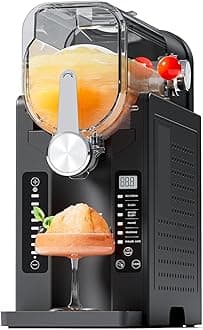Slushie Machine: No Ice Needed All-in-One Slushy Maker for Home, Real-Time Temp Display, Auto-Clean, 6 Preset | Fro-zen Margaritas, Frappés, Ice Cream, Smoothies, Milkshakes,Summer Parties