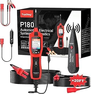 Circuit Breaker Finder Tool, Battery Tester, AC DC Voltage Tester, Fuel Injector Tester, 9V-30V Automotive Circuit Tester with 40FT Cable, P180