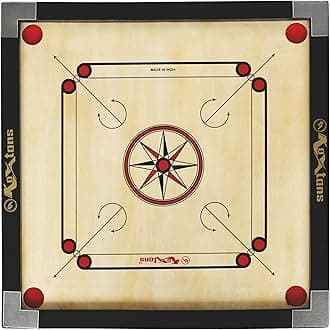 KOXTONS -Carrom Board Medium Size, 1.5"" Border (Economy), Brown