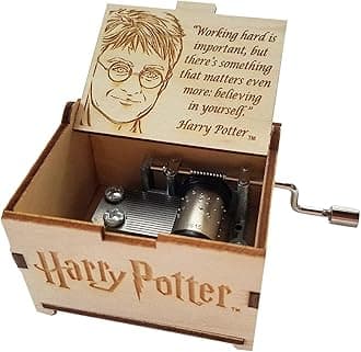 TheLaser'sEdge, Harry Potter Mini Music Box with Movies Hedwig's Theme, Gifts for Women, Men, Birthday, Christmas, Mother’s Day, Anniversary or Merchandise Decor - Harry Potter Working Quote