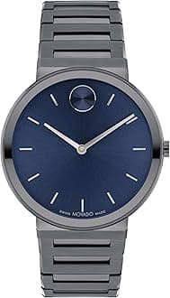 MovadoBold Horizon Ultra Thin Watch for Men and Women - Swiss Made - Water Resistant 3ATM/30 Meters - Sleek and Slim Premium Luxury Wristwatch for Everyone - 40mm