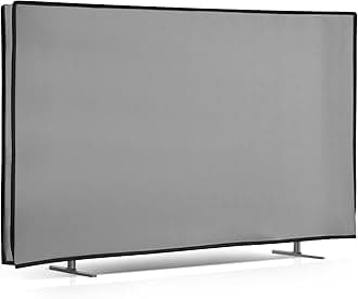 kwmobile Dust Cover for 19" TV - Fabric Case TV Protector for Indoor Flat Screen TVs - Light Grey
