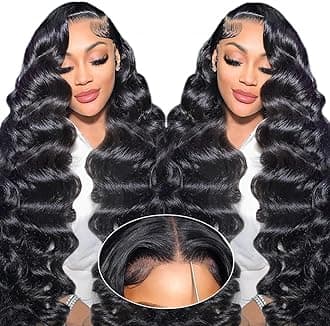 SFD Glueless Wigs Human Hair Pre Plucked Pre Cut 220% Density Deep Wave Lace Front Wigs Human Hair 7x5 Hd Closure Wigs Wear And Go Curly Wig Black Loose Wave 26 Inch