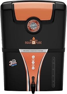 AQUA D PURE Zinc Copper Alkaline Filter, RO Water Purifier with 10 Stage Purification Filtration, UV, UF, TDS Adjuster and 12 Liter Large Storage Tank