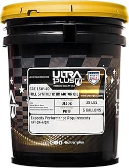 Ultra1Plus SAE 15W-40 Full Synthetic Heavy-Duty Motor Oil, API CK-4/SN | 5 Gallon Pail