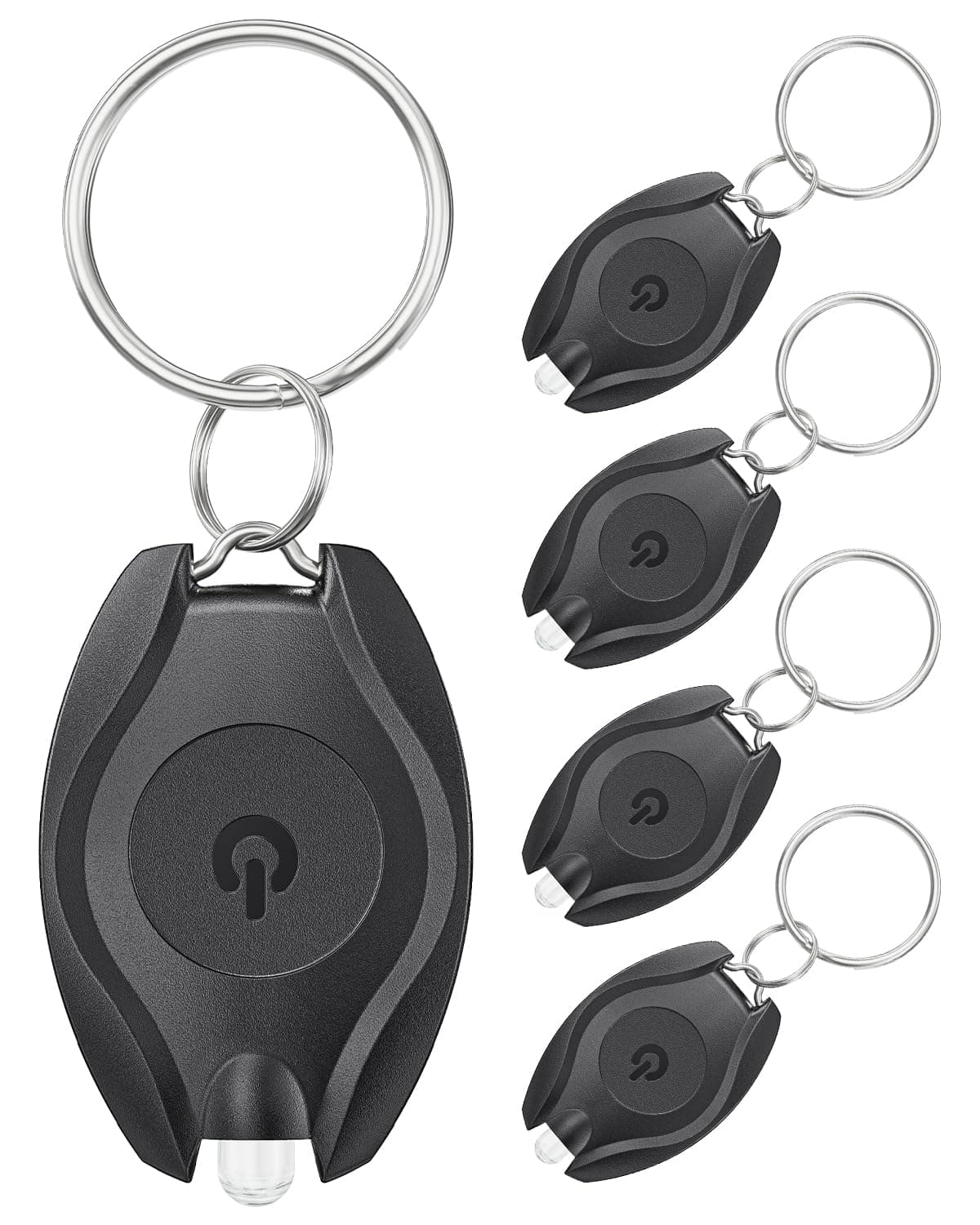 5 Pack LED Keychain Flashlight Mini LED Keychain Light 14 Lumen Portable Ultra Bright Battery Powered Key Ring Torch for Outdoor Camping Party Hiking and Emergency Lighting