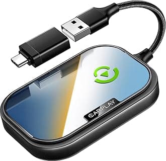 Wireless CarPlay Adapter for Apple iPhone, Converts Factory Wired CarPlay to Wireless CarPlay 2024 Upgrade Plug & Play Auto Connect Fast Easy Use for Cars from 2017 & iPhone iOS 10+ Matte Black