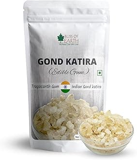Bliss of Earth Gond Katira Pure Organic Gum, Gond Katira for Bones Health, Natural Cooling Agent for Summer, Tragacanth Gum for Skin, Weight Loss, & Digestive Health – 1kg