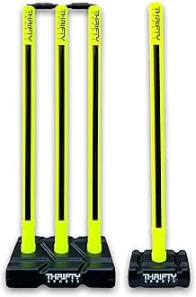 Thrifty Sports® Cricket Stumps Set - 4 Stumps + 2 Bails + 2 Stand Full Size 30/32" (ST WSF + 1F)