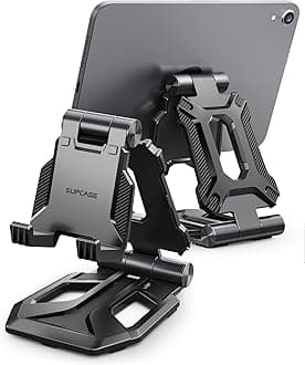 SUPCASE Adjustable Foldable Tablet Stand, Portable Desktop Holder - Compatible with iPad Pro, Air, iPhone, Samsung Galaxy, Surface, Kindle Fire