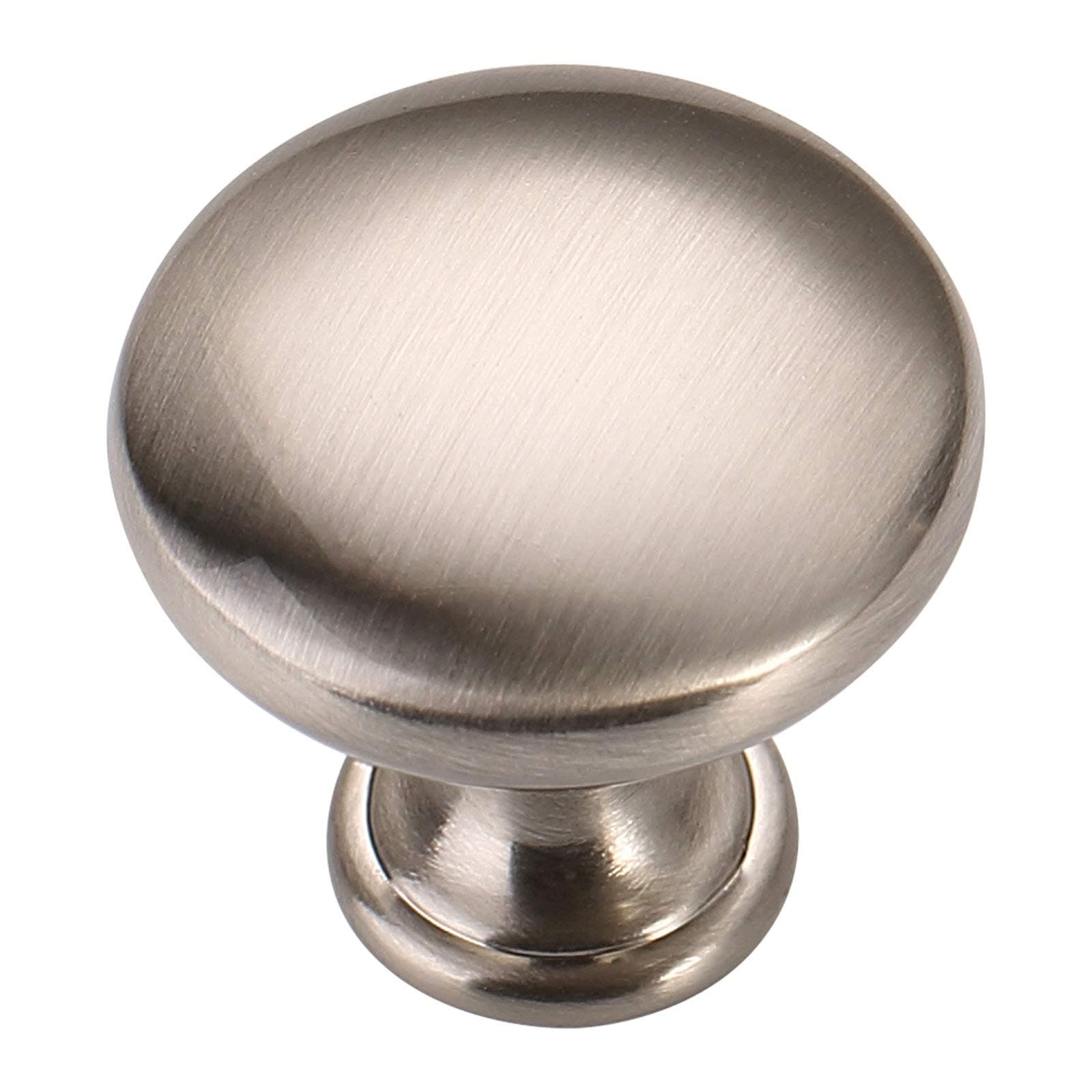 Asidrama 25 Pack 1-1/4 inch Kitchen Cabinet Knobs Dresser Knobs Drawer Knobs, Brushed Satin Nickel Knobs for Dresser Drawers, Pull Handles for Kitchen Wardrobe Cupboard