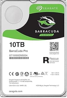 HDD Internal 10 TB BarraCuda Pro SATA 3.5 Computer Hard Disk Drive - Silver