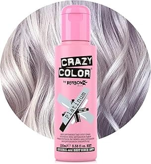 Metallic Platinum Semi-Permanent Hair Dye. Highly Pigmented Purple Toner Conditioning & Oil Nourishing Vegan Formula | No Bleach or Ammonia | 100ml