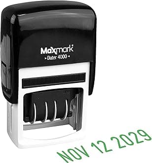 MaxMark 4000 Dater Self Inking Date Stamp - Green