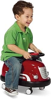 Radio Flyer Classic Bumper Car, Red Ride On Toy for Ages 1-3