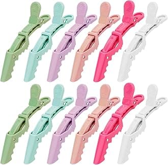 12Pcs Alligator Clips for Hair Sectioning and Styling - Style A Professional Hair Accessories for Salon and Home Use