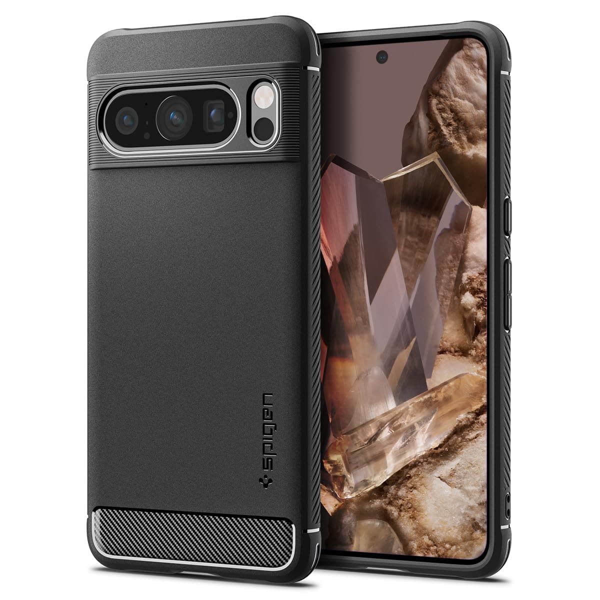 Rugged Armor for Google Pixel 8 Pro Case, Pixel 8 Pro Back Cover (2023) - TPU｜Matte Black