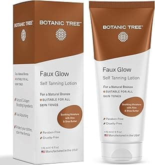 Botanic Tree Self Tanner - Sunless Tanner for Natural-Looking Fake Tan-Herbal Self Tanning Lotion for Flawless Bronzer Skin-Instant Face and Body Tanner for Fair and Dark Skin.