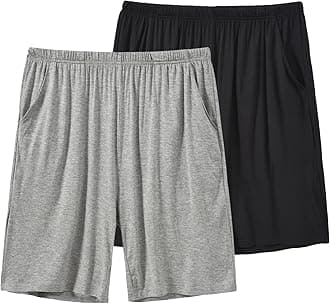 Men's Pyjama Shorts Bottoms Ultra Soft Modal Lounge Wear Shorts with Pockets