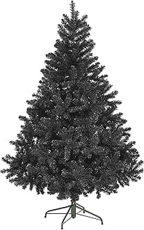 Christmas Tree - Artificial Christmas Trees with Lush Pine Tips | Bushy & Slim Xmas Tree - Sturdy Metal Stand & Free Storage Bag - Available In (3ft, 4ft, 5ft, 6ft, 7ft)