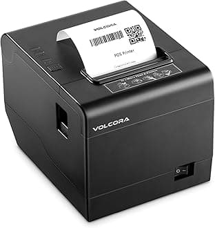 Thermal Receipt Printer, 80mm POS Printer w/Auto Cutter, USB/WiFi Interface for Windows/MAC/Linux, ESC/POS Command Support Cash Drawer, High Speed Kitchen Printer, Wall Mount (Black)