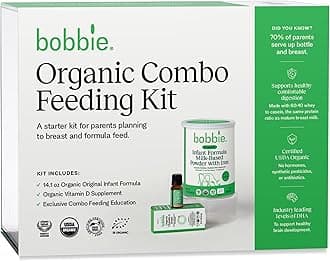 Organic Combo Feeding Kit, Baby Formula, Milk Based Powder with Iron, DHA and Vitamin D & 100% Lactose (14.1 oz), Organic Baby Vitamin D Drops 400 IU (0.3 fl oz) Newborn Baby-12 Months Old
