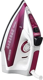 Black+Decker Steam Iron | 1800 Watt, 220 ml, 2 Yrs Warranty | Iron for Clothes, Iron Box, Steam Press, Steam Press, Press with Anti Drip, Non-Stick Ceramic Sole (Maroon+White)