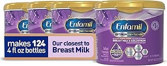 Enfamil Optimum Gentlease Baby Formula, Our Closest Formula to Breast Milk For Fussiness, Crying, Gas & Spit-up, Immune-Supporting Lactoferrin also found in Breast Milk, 19.5 Oz, Pack of 4