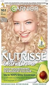 Nutrisse Permanent Hair Dye, Natural-looking, hair colour result, For All Hair Types, 10.1 Ice Blonde