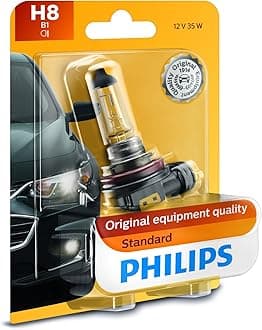 12360B1 H8 Standard Halogen Replacement Headlight Bulb, 1 Pack