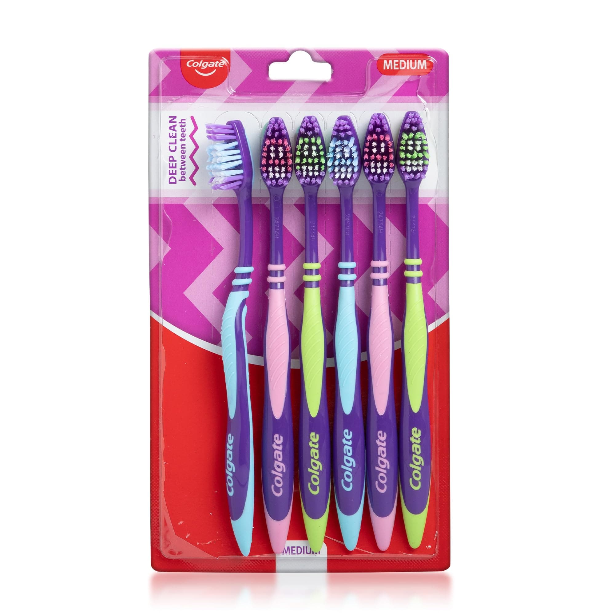 Colgate ZigZag Medium Bristle Toothbrush - 6 Pcs
