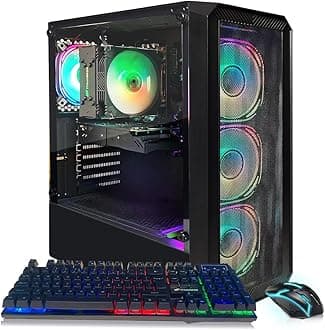 Gaming PC Computer Desktop, 13th Gen Intel Core i5-13400F up to 4.6G, GeForce RTX 3050 6G, 16G DDR4, 512G SSD, RGB Fan x4, WiFi 6 & BT 5.2, Windows 11 Home
