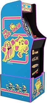 Arcade1Up Ms. Pac-Man 80S Retro Home Arcade Machine, 4 Games In 1, 4 Foot Cabinet with 1 Foot Riser - Electronic Games