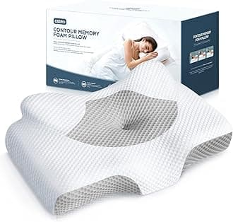 Osteo Cervical Pillow for Neck Pain Relief, Hollow Design Odorless Memory Foam Pillows with Cooling Case, Adjustable Orthopedic Bed Pillow for Sleeping, Support for Side Back Sleepers