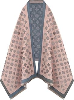 Scarfs for Women Pashmina Silky Shawl Wrap for Evening Dressing Blanket Open Front Poncho Cape