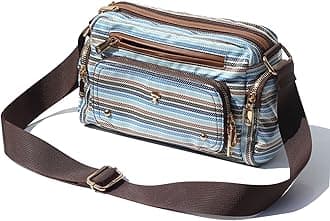 Women Fashion Tote Crossbody Handbags for Women Multi Pockets Shoulder Bag Nylon Travel Purse