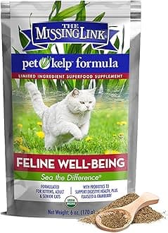 Pet Kelp Feline Well-Being 6oz Superfood Powdered Supplement, Organic & Limited Ingredient Formula for Digestive & Overall Health of Cats