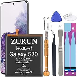 Galaxy S20 Battery ZURUN 4600mAh Li-Polymer Battery EB-BG980ABY Replacement for Samsung Galaxy S20 SM-G980 SM-G980F with Screwdriver Tool Kit