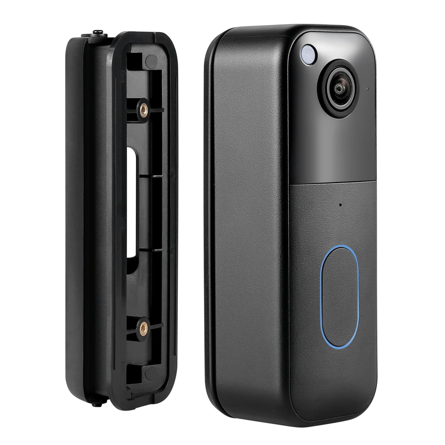 Horizontal Adjustable Angle Mount & Wall Plate Compatible with Blink Video Doorbell (1st Gen & 2nd Gen) - 35° to 55° Adjustable Wedge Mount for Blink Doorbell Camera (Black)